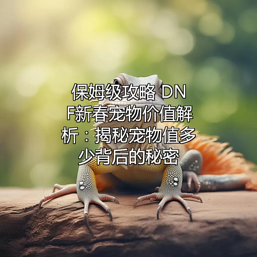 (保姆级攻略) DNF新春宠物价值解析：揭秘宠物值多少背后的秘密